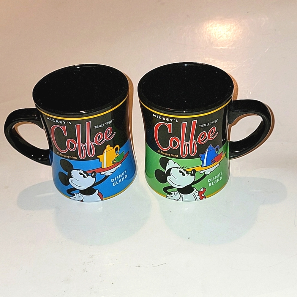 DISNEY THEME PARKS MINNIE & MOUSE REALLY SWELL COFFEE BRAND COFFEE MUG